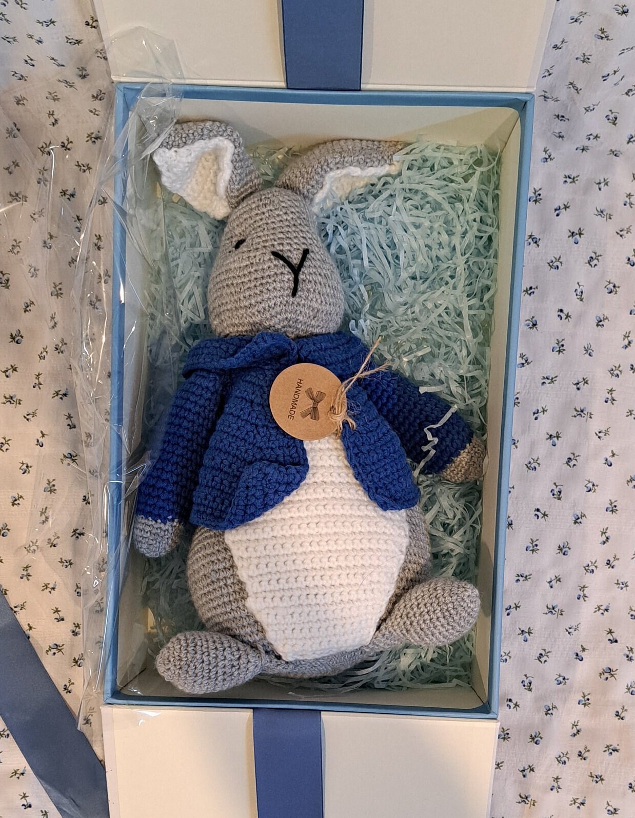 100% Crochet Handmade Peter Rabbit in Grey - Etsy