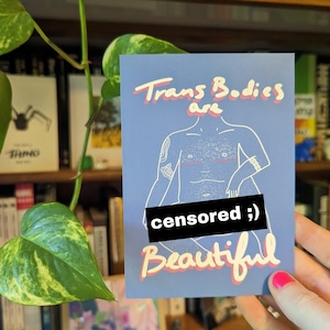 Trans Bodies Are Beautiful | queer digital art print | transmasc FTM drawing NSFW