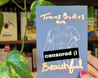Trans Körper sind schön | queer digitaler Kunstdruck | transmasc FTM Zeichnung NSFW
