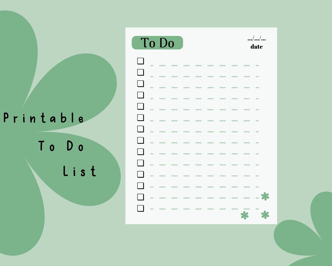 Minimal L Aesthetic L Printable I Digital I to Do Lıst I - Etsy