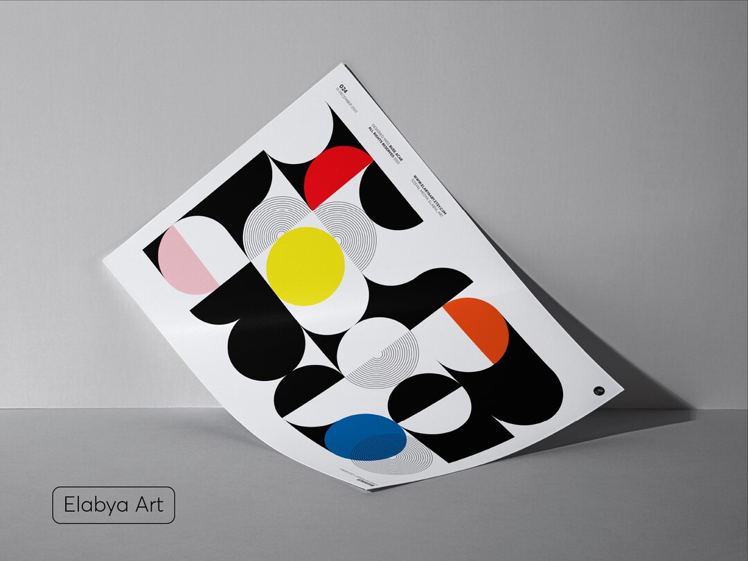 Bauhaus Style Digital Poster Minimalist Art Print Instant Download Wall ...