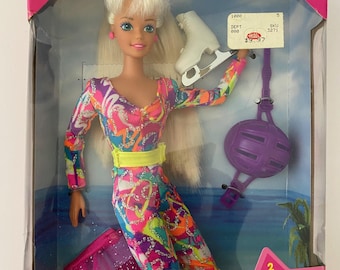 Olympic Figure Skater Barbie 1997 Mattel #18501 Skate & Spin