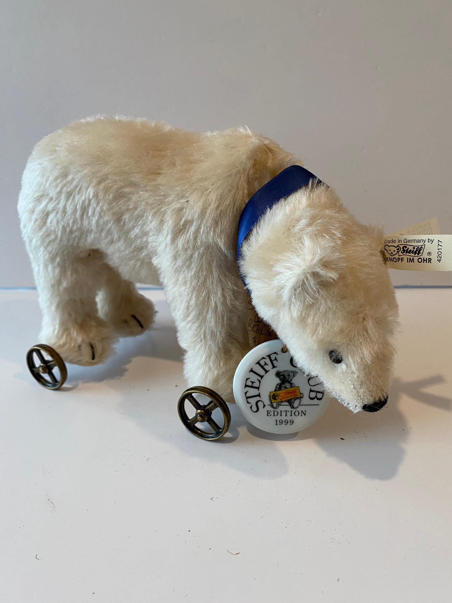 Steiff Bear on Wheels - Etsy Steiff Bear on Wheels - Etsy