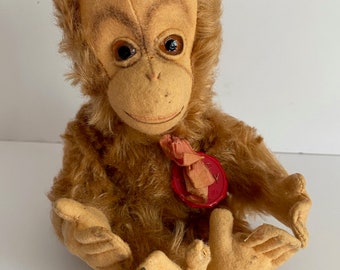 Well Loved Antique Schuco Yes No Bellhop Monkey - Etsy