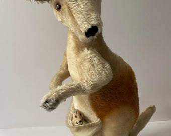 Steiff Kangaroo With Joey – 1950s German Toy - Etsy