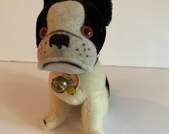 ぬいぐるみ Steiff Bully 1997 Replica Steiff Vintage Black and White Bully Bulldog Circa 1927