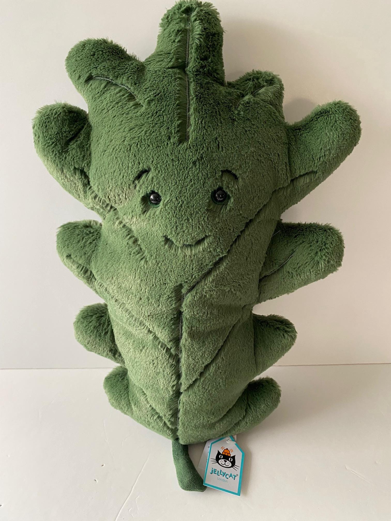 jelly cat 廃盤　ぬいぐるみ　woodland oak leaf Jellycat Woodland Green Oak Leaf Plush 18” Large Size - Etsy UK