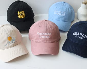 Embroidered personalized name or design retro baseball cap, personalized dad cap, embroidered logo, baseball cap, bachelor party cap