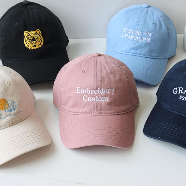 Embroidered personalized name or design retro baseball cap, personalized dad cap, embroidered logo, baseball cap, bachelor party cap