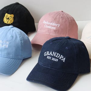 Embroidered personalized name or design retro baseball cap, personalized dad cap, embroidered logo, baseball cap, bachelor party cap
