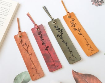 Personalized bookmarks, gifts for teachers, customized leather bookmarks, gifts for readers, cute bookmarks, aesthetic bookmarks
