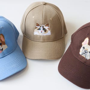 Custom EMBROIDERED Pet Hat Using Pet Photo Personalized Dog Hat Custom Cat Hat Custom Pet Cap Dog Hat Custom Dog Baseball Cap Dog Mom Hat