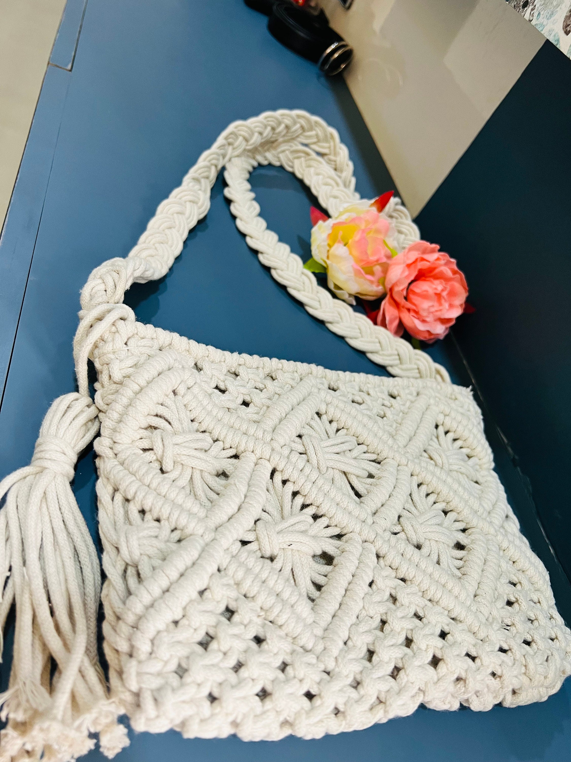 Cotton fabric Use it anywhere Macrame Fancy Purse at Rs 1500 in Delhi