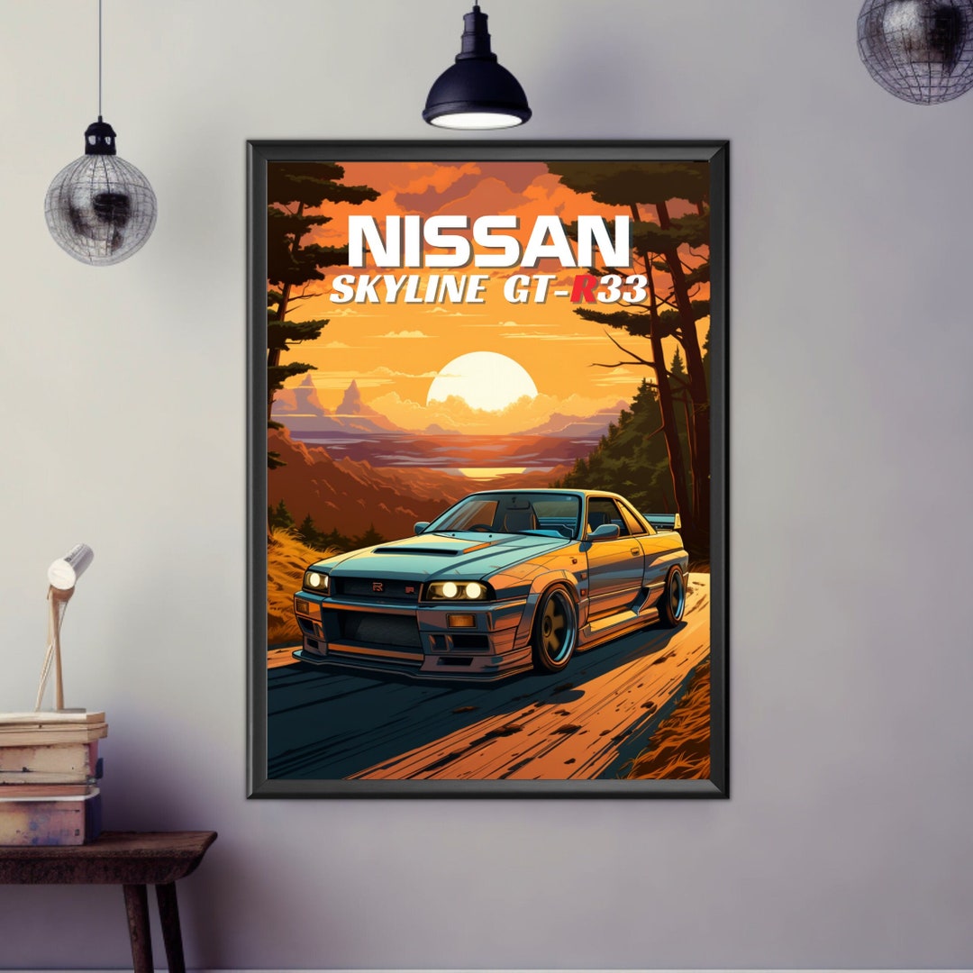 Nissan Skyline GT-R R33 Poster Nissan Skyline GT-R R33 Print - Etsy