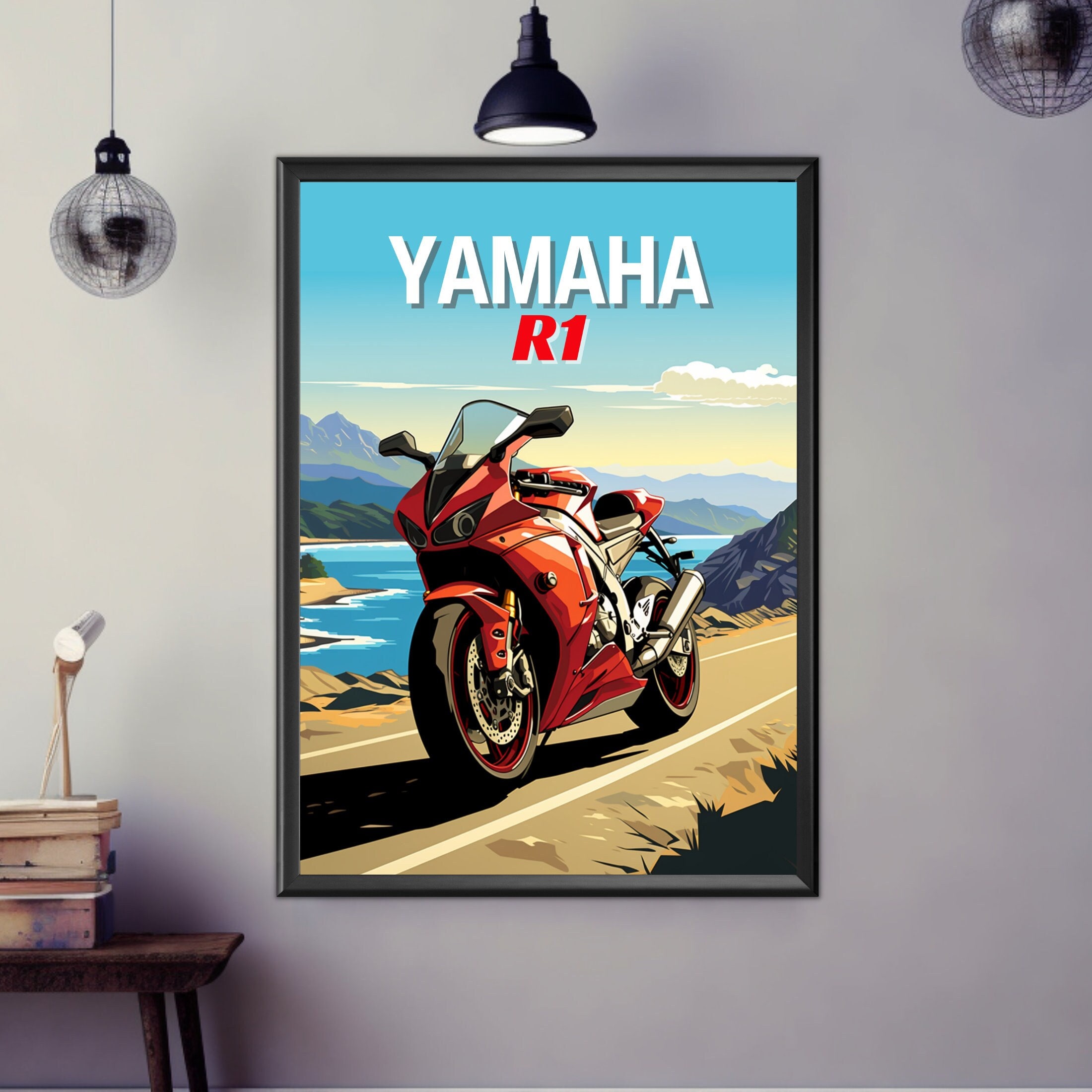 Vinilo decorativo Moto Yamaha Wayne Rainey