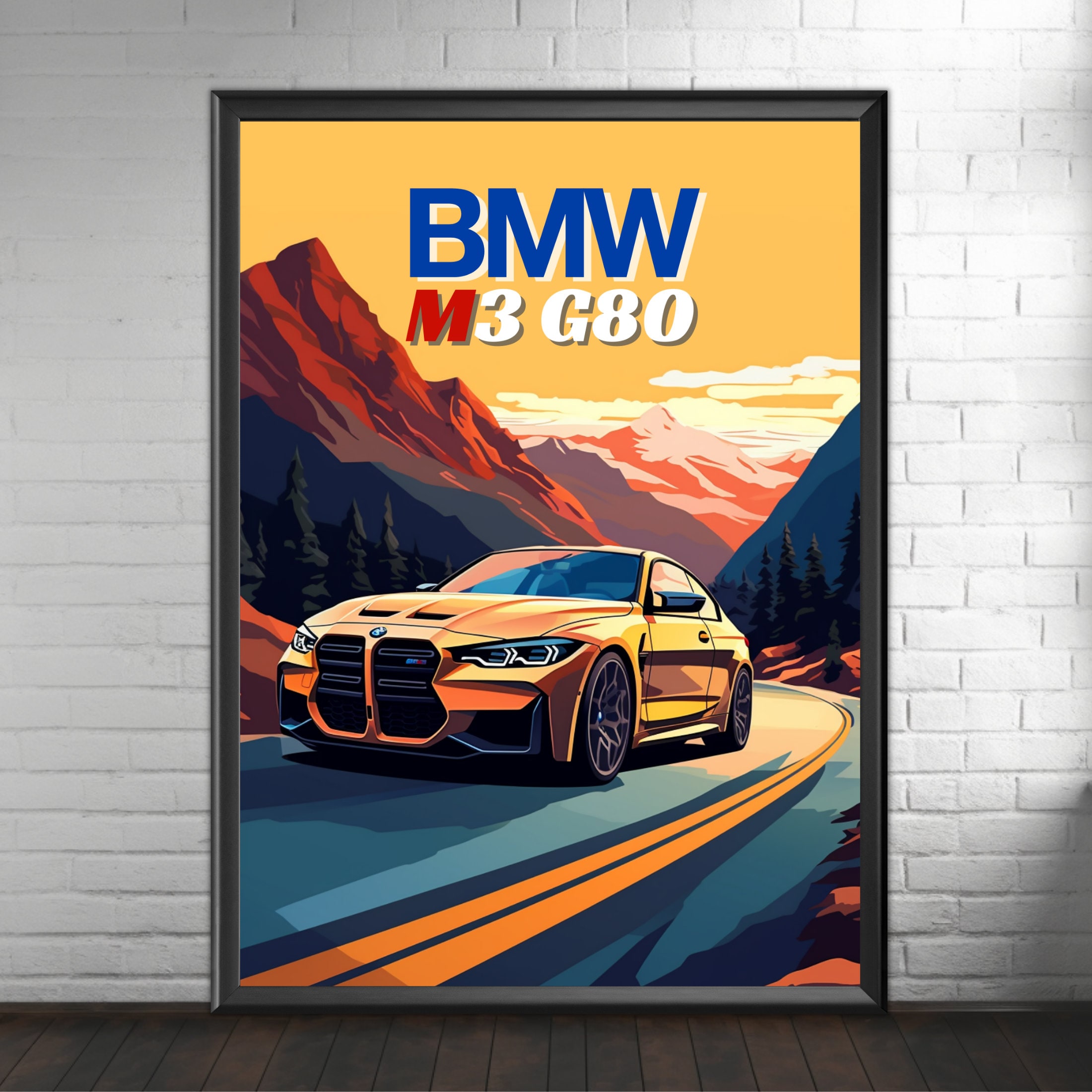 BMW M3 G80 Print BMW M3 G80 Poster 2020s Car Vintage Car - Etsy