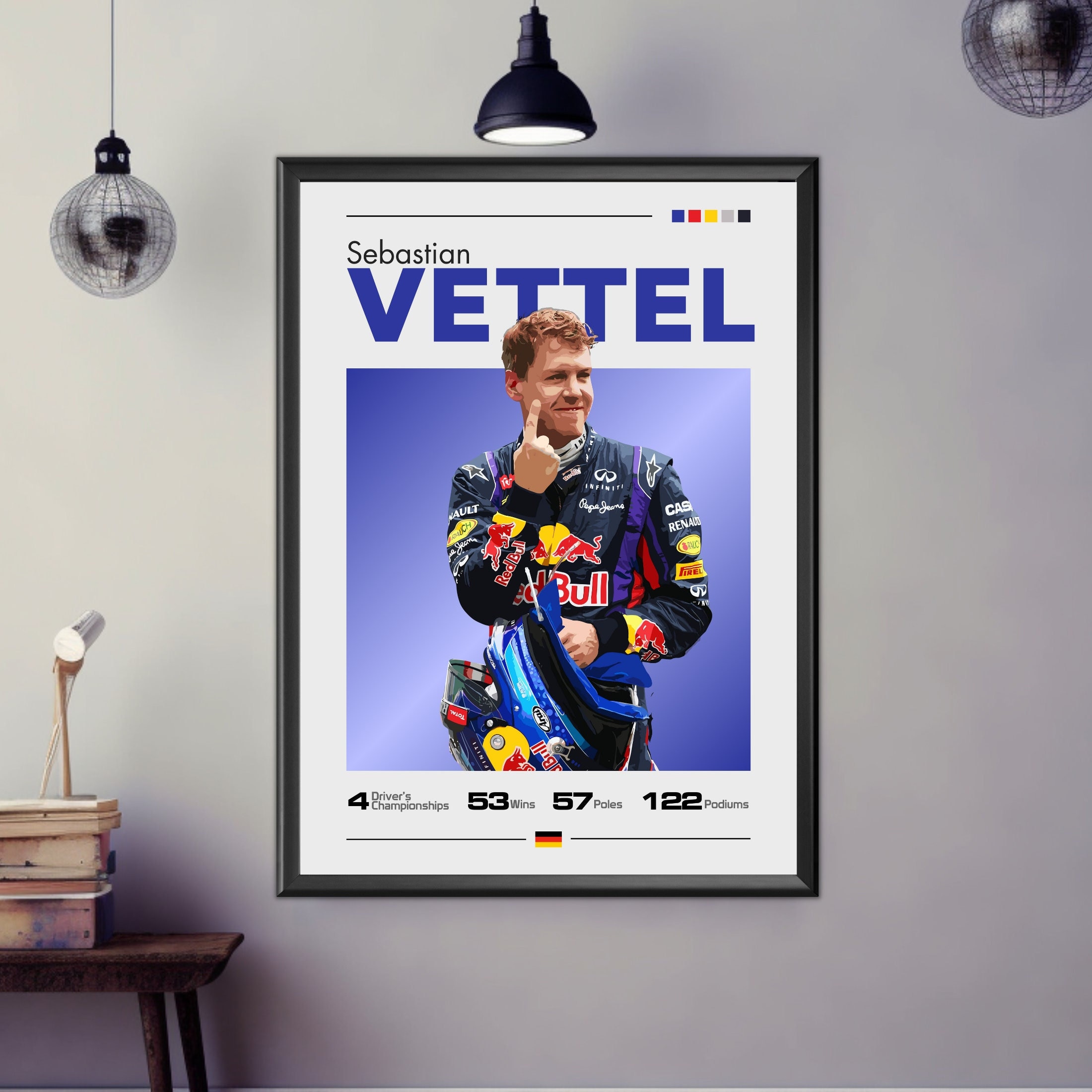 Poster Vettel - Etsy