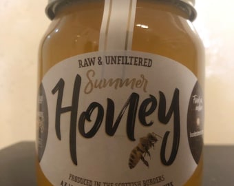 1lb jar of Scottish Summer Honey (light) - Direct from the beekeeper