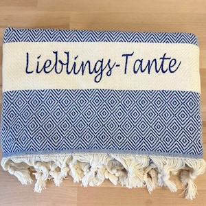 XXL beach towel, Hammam towel, personalized cotton, 100x180 embroidered, gift, sauna towel, wellness, beach, birthday gift