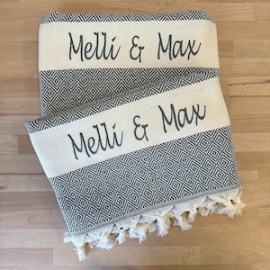 XXL personalized sauna towel - gift for weddings, silver wedding anniversaries, and other special occasions - gift for mom, dad, or girlfriend