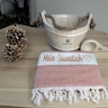 Sauna towel with name made of cotton 100x180 embroidered gift birthday JGA Abitur graduation gift holiday Christmas gift product logo