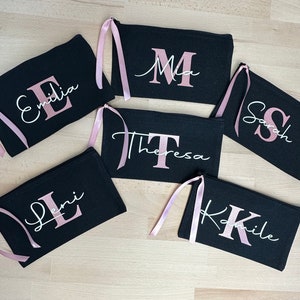 Kosmetiktasche personalisiert, Schmucktasche, Brillenetui oder auch als Federmäppchen nutzbar, JGA, Geburtstag, Mitbringsel, Gift, Täschchen