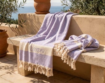 Premium Personalized Beach Towel Birthday Gift Hammam Towel Pestamal XXL 100x180 Pure Cotton Sauna Towel with Name Bath Towel