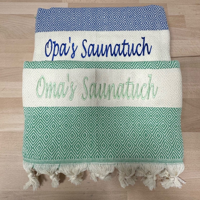 Sauna towel with name made of cotton, 100x180 embroidered gift birthday JGA high school graduation gift Mother's Day gift holiday wellness image 10