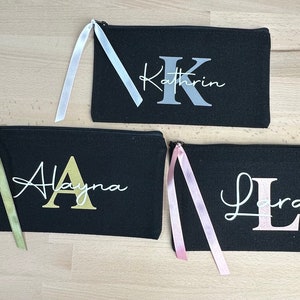 Personalized cosmetic bag, jewelry bag, glasses case or can also be used as a pencil case, JGA, birthday, souvenir, gift, bag image 1