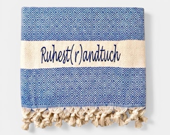 Premium Strandtuch zum Ruhestand Saunatuch personalisiert Badetuch zum Abschied Geschenk zur Pension Geschenk zur Rente nützliche Geschenke