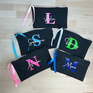 Kosmetiktasche personalisiert, Schmucktasche, Brillenetui oder auch als Federmäppchen nutzbar, JGA, Geburtstag, Mitbringsel, Gift, Täschchen Bild 5