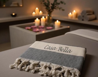 Custom Beach Towels – Personalized beach towels with house name & logo for holiday homes, boutique hotels, wellness or family hotels
