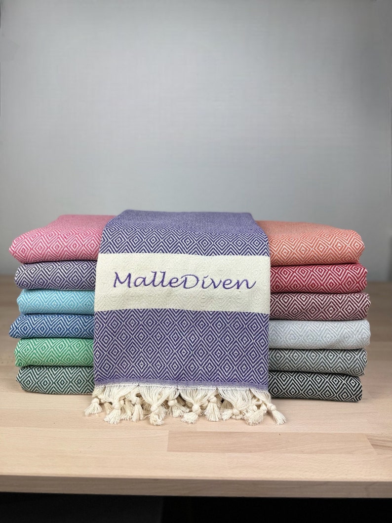 Sauna towel with name made of cotton, 100x180 embroidered gift birthday JGA high school graduation gift Mother's Day gift holiday wellness image 5