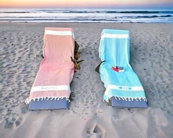 XXL Strandtuch personalisiert aus Baumwolle, Saunatuch ,Muttertagsgeschenk besticktes Handtuch, Beach Towel, Badetuch, Geburtstag Geschenk