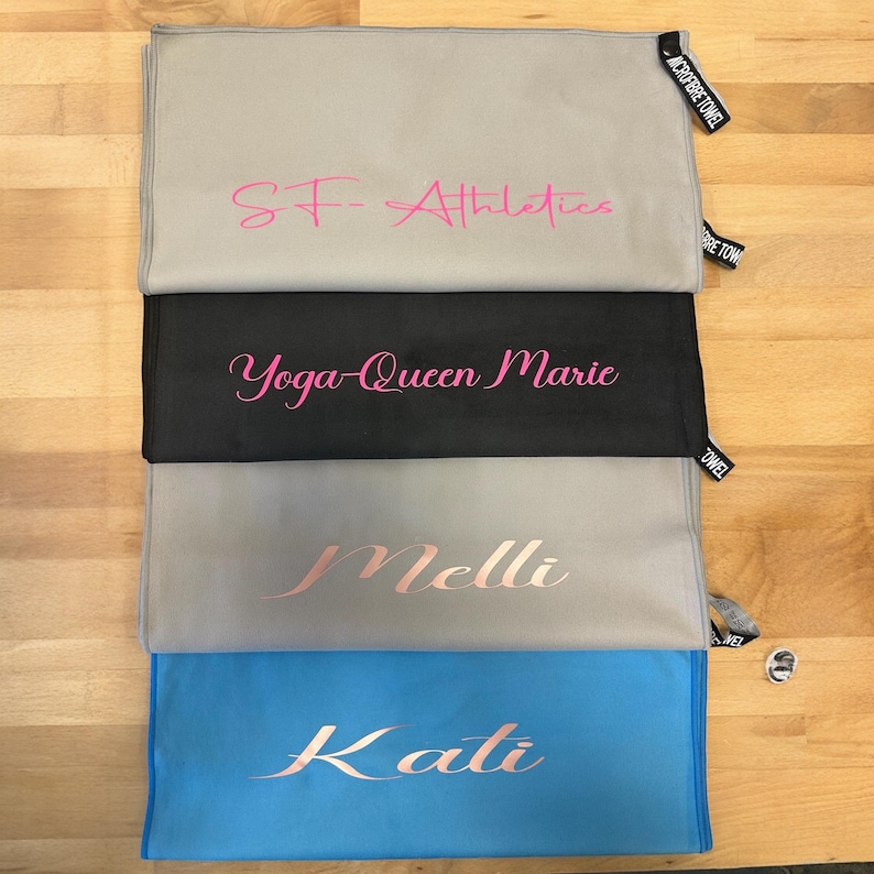 Asciugamano fitness in microfibra personalizzato in vari colori, 40 x 80 cm, regalo di San Valentino immagine 1