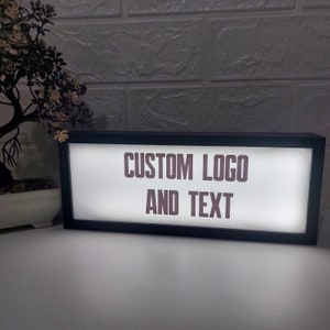 Light Box with Custom Logo,Personalized Light Box,Business Logo Sign,Add Custom Logo and Text,Gift For New Shop,Workplace Gift,Business gift