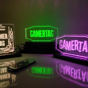 Gepersonaliseerde gamertag licht teken, aangepaste gamer tag teken, gepersonaliseerde streamer licht teken, aangepaste gaming teken, GamerLEDSign, verjaardagscadeau
