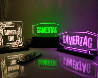 Gepersonaliseerde gamertag licht teken, aangepaste gamer tag teken, gepersonaliseerde streamer licht teken, aangepaste gaming teken, GamerLEDSign, verjaardagscadeau