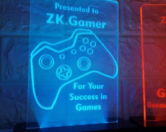 Video Games Achievement Award,Customizable gamertag achievement plaque,Gaming Achievement Award,Gamer Gifts, Game Room Decor,Christmas gifts