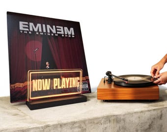 Now Playing Record Holder Stand ,Now Spinning Vinyl Record Display Stand,RGB Table Top Record Holder,music Record Gift,Christmas Gift