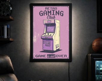 LED Posterrahmen in Benutzerdefinierter Größe, beleuchtete Posterleiste, Gaming Wanddekor, Film Posterrahmen, von hinten beleuchteter Rahmen, LED Wandkunst, Geschenk für Gamer