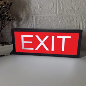 Exit sign Light Box, Emergency Exit Sign, Fire Exit, Workplace Exit Signs, Restaurant Exit Sign, 3D Exit Sign, Workplace Sign Signs,Bar Exit