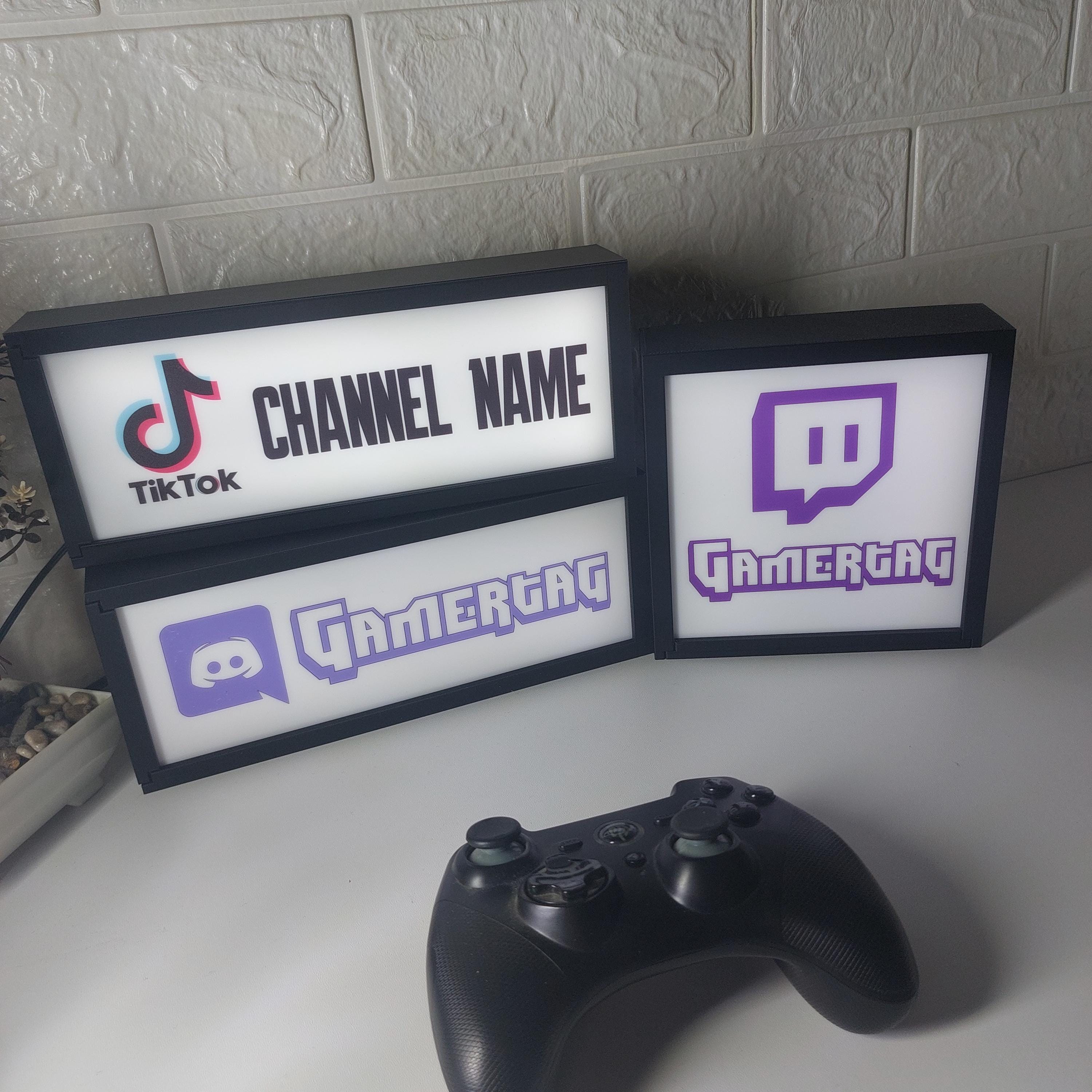 Personalized Game Room Sign – Custom Gamertag Sign, LED Gamer Nameplate ...