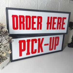Commandez ici - enseigne Pıck UP - caisson lumineux avec logo personnalisé, enseigne avec logo d'entreprise, enseigne Pchase, cadeau pour une nouvelle boutique, cadeau pour le lieu de travail, signalétique d'achat