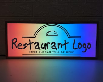 Custom Business Logo Light Box,Personalized Wooden Light Box,Company Logo Sign,Illuminated Logo Display,Custom Lighted Sign for Wall or Desk