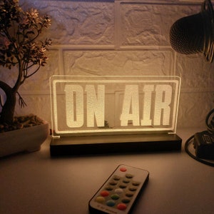 On Air Sign, Recording Studio Room Decor,  Recording Studio, Podcast Room Decor, Customizable &#39;ON AIR&#39; Acrylic Sign,ChristmasGift