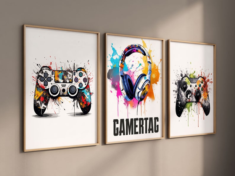 Gamer Signs Frame Custom Wooden Frame Video Game Posters - Handcrafted Gaming Wall Art ...