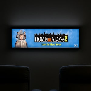 5x25 Inch Movie Mylar Frame – Matte Black LED Lighted Film Poster Frame, Wall-Mounted Cinema Room Mylar Poster Display,  MoviMylar light Box