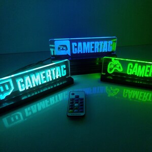 Personalized Gamertag Light Sign, Gamer Area Sign, Neon Led Name Sign ...