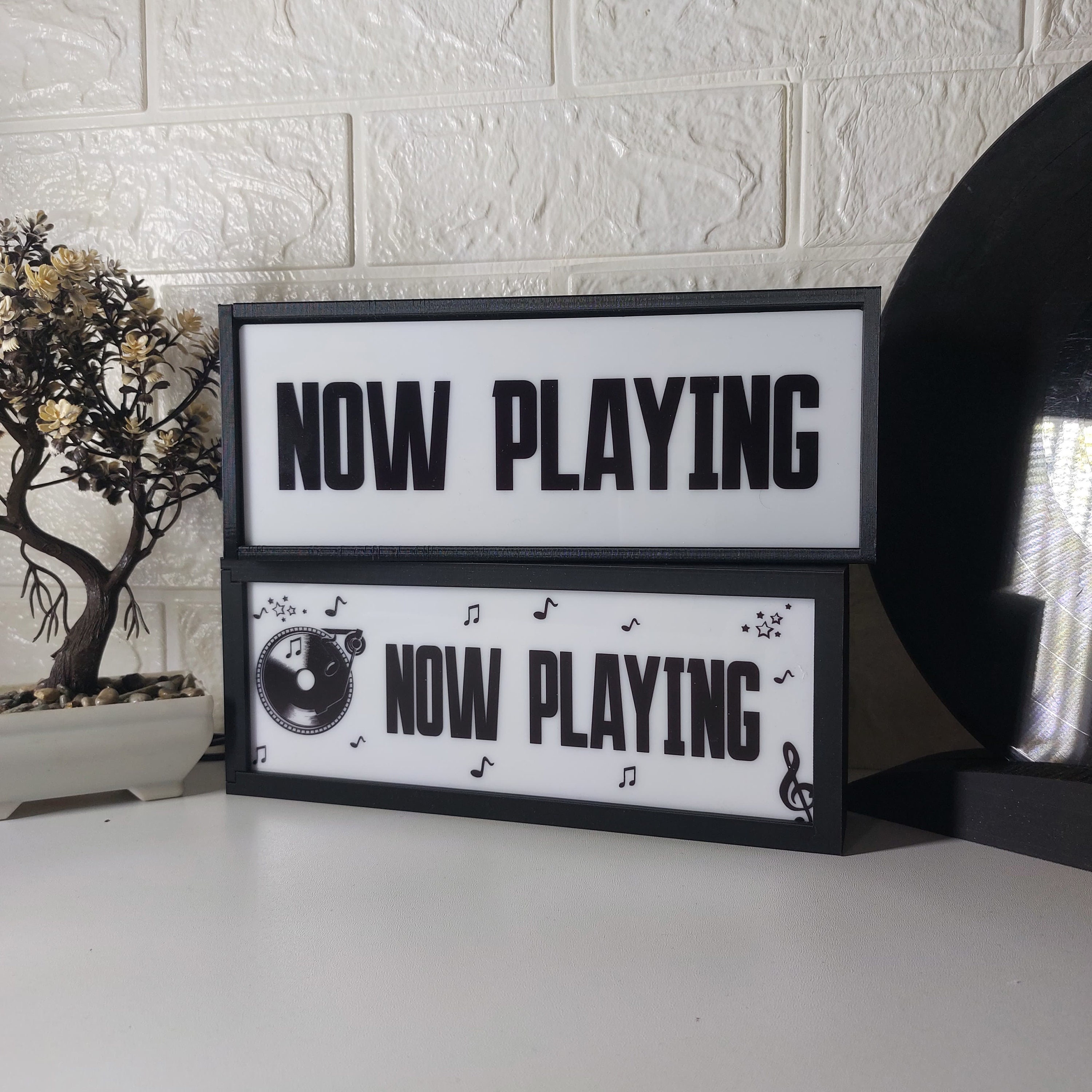 Now Playıng Vinyl Record Stand, Record Holder, Now Playıng Light Box ...